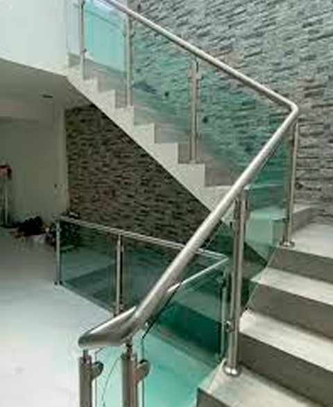 Baranda con Tubular Circular de Acero Inoxidable