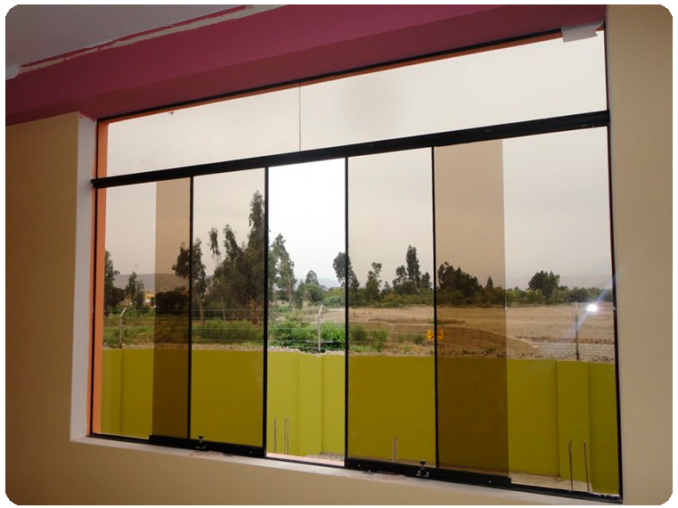 Ventana con Sistema Vitroven y Cristal Bronce